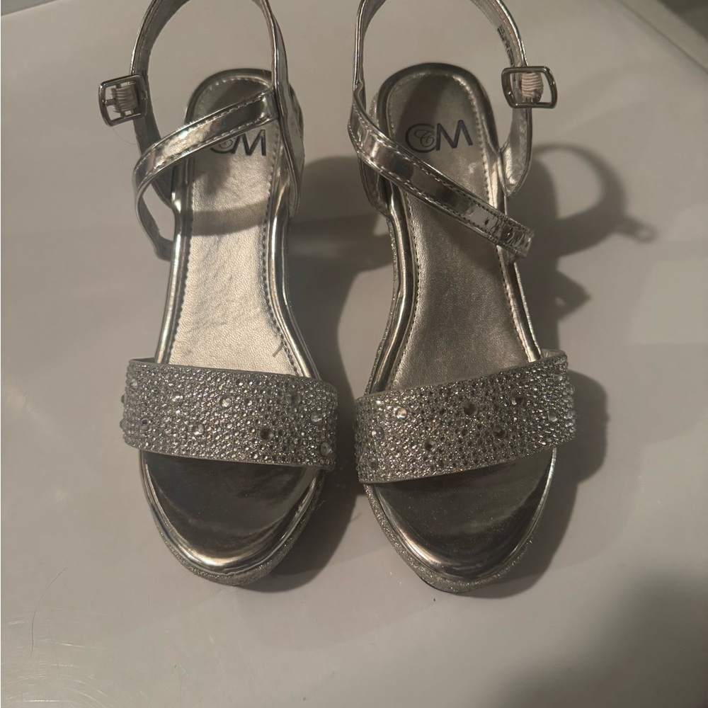 Silver Strappy Sandals